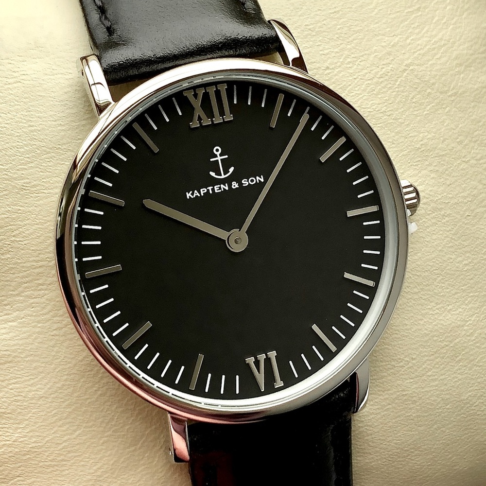 Kapten & Son Campina Leather Strap Watch, 36mm
